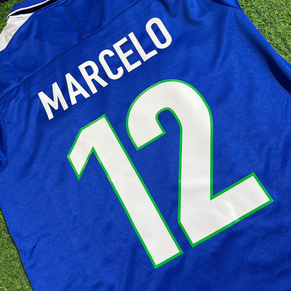 Marcelo Brazil Blue Retro Football Jersey