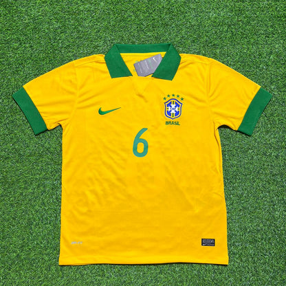Marcelo #6 Brazil 2014 World Cup Home Retro Yellow Jersey