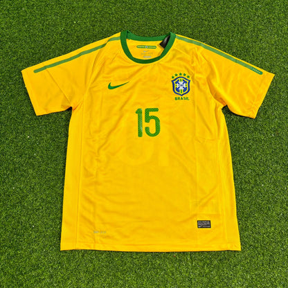 Marcelo Brazil 2010 World Cup Retro Yellow Jersey Trikot