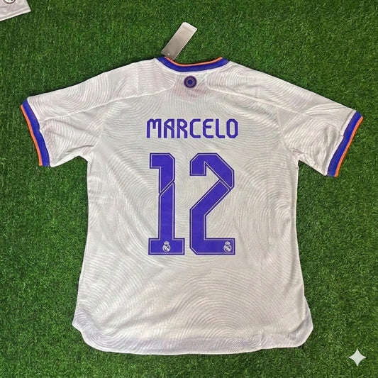Marcelo 12- Real 2021/2022 Champions League Final White Jersey