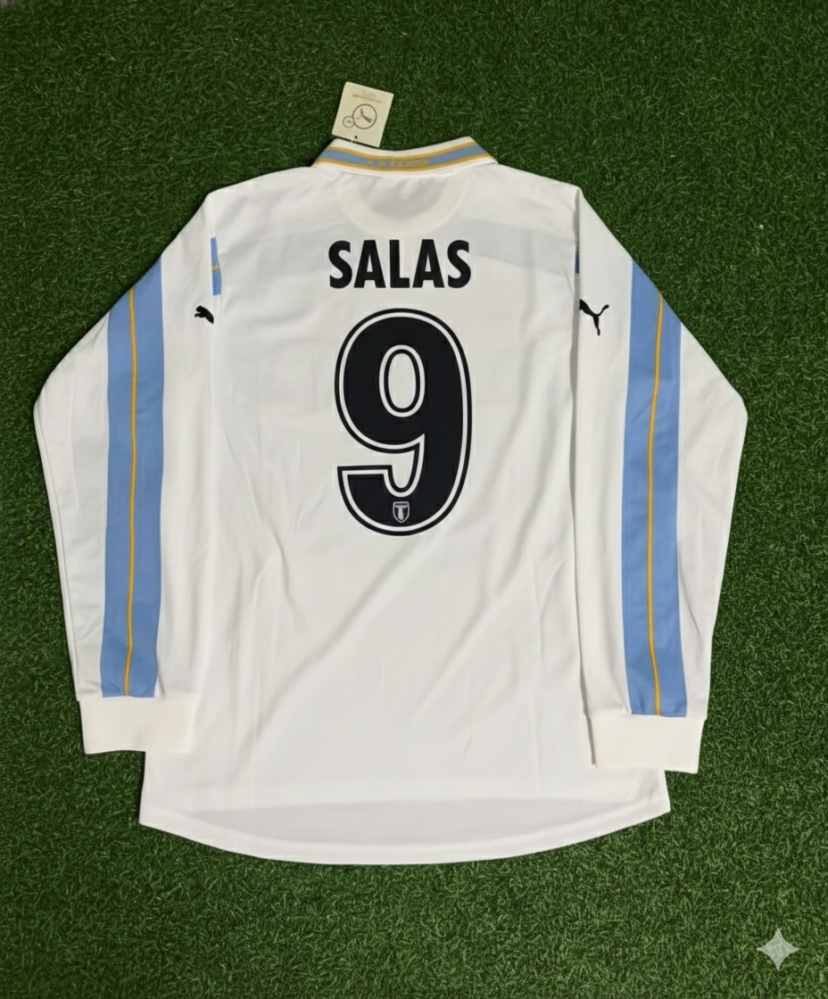 Marcelo Salas Lazio 1999 2000 White Long Sleeve Retro Football Jersey Kit