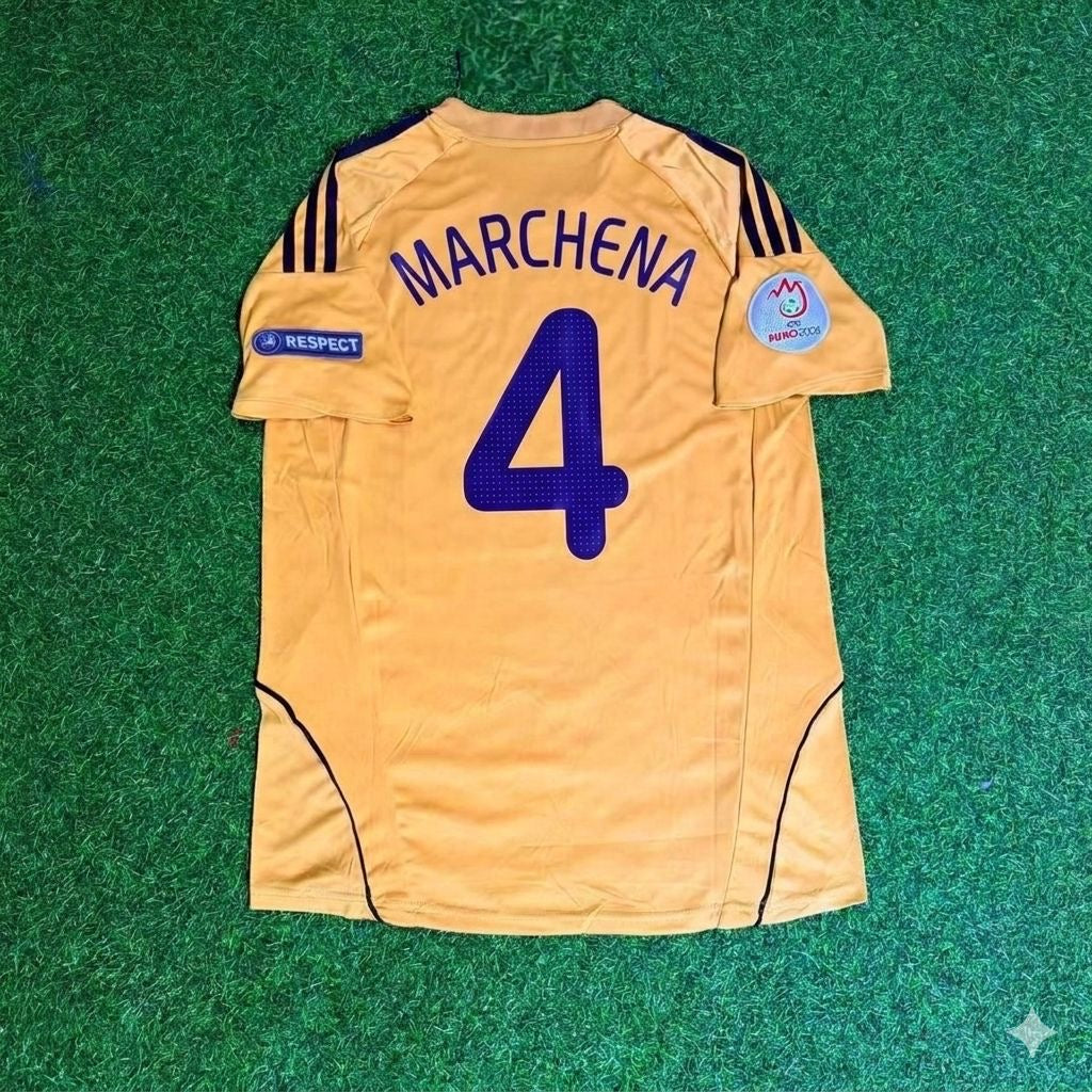 Carlos Marchena 4- Spain EURO 2008 Retro Football Jersey