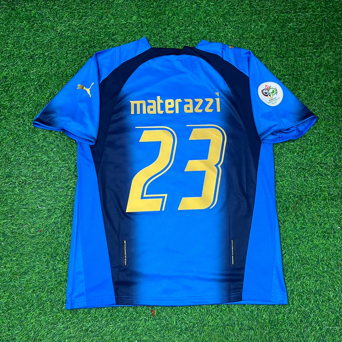 Marco Materazzi 23 - Italy 2006 World Cup Final Retro Jersey Maillot Trikot Maglia Soccer Shirt