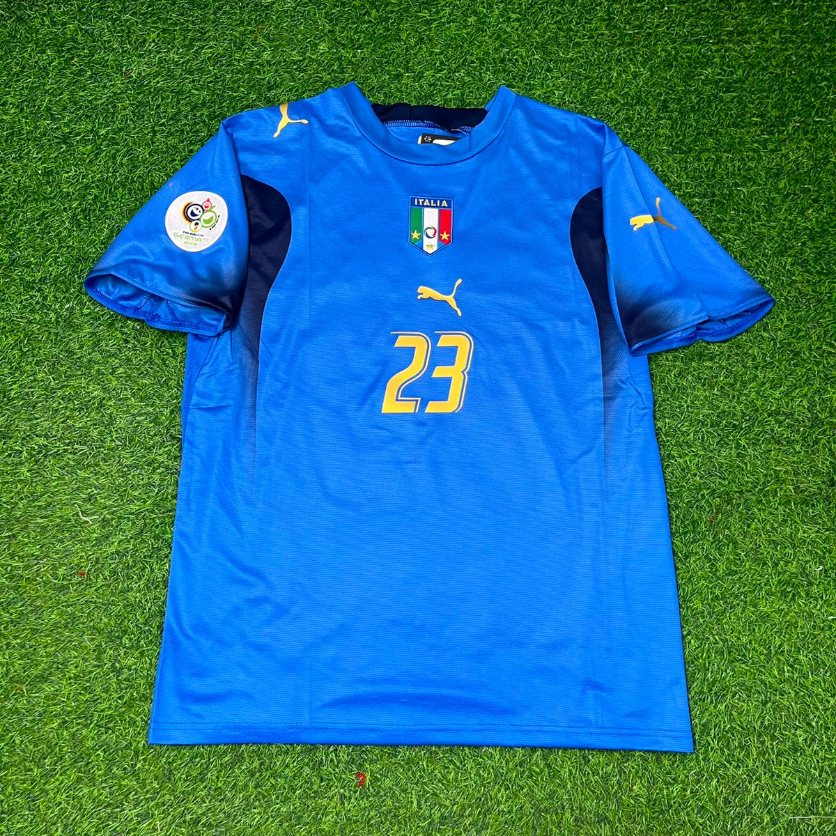 Marco Materazzi 23 - Italy 2006 World Cup Final Retro Jersey Maillot Trikot Maglia Soccer Shirt