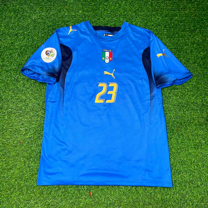 Marco Materazzi 23 - Italy 2006 World Cup Final Retro Jersey Maillot Trikot Maglia Soccer Shirt
