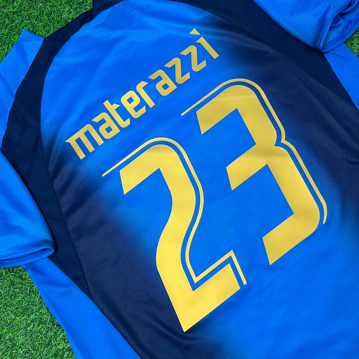 Marco Materazzi 23 - Italy 2006 World Cup Final Retro Jersey Maillot Trikot Maglia Soccer Shirt