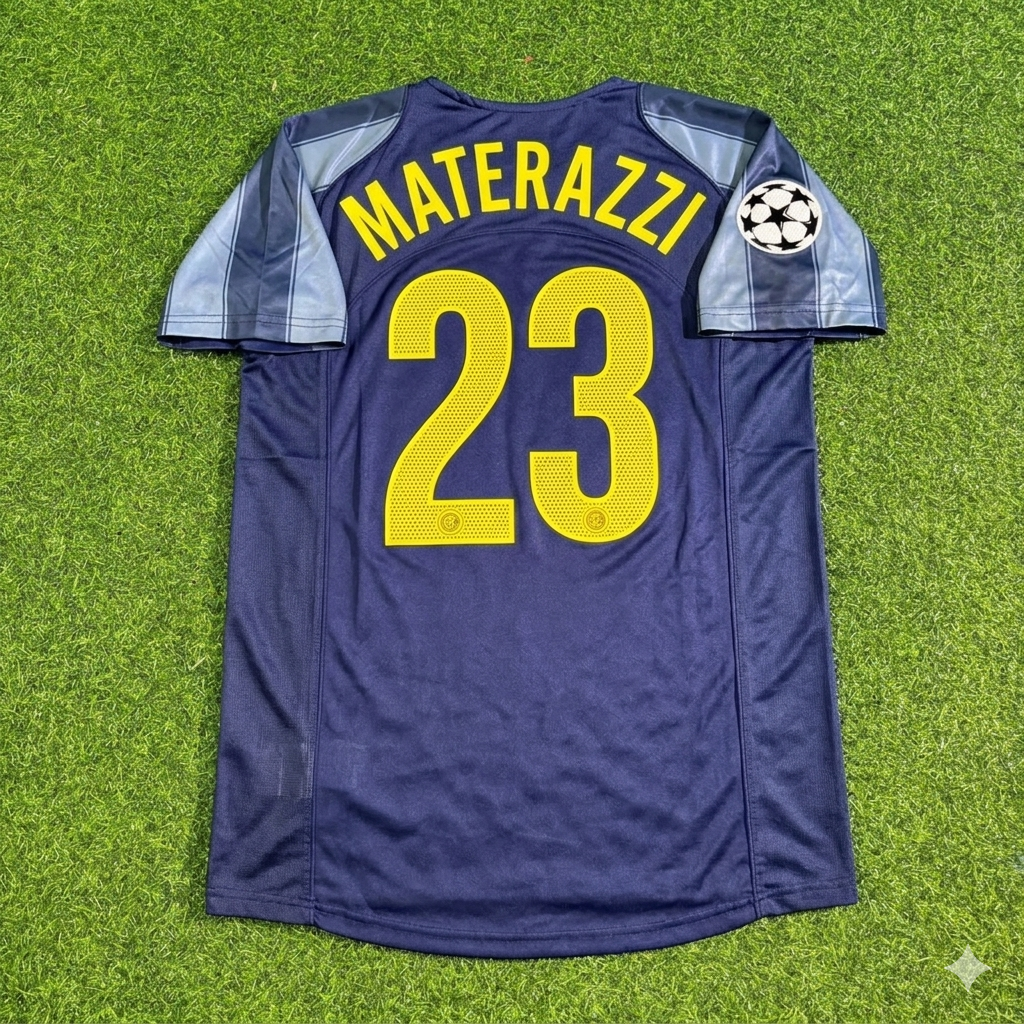 Marco Materazzi #23 Inter Milan 2004-05 Retro Football Jersey Kit
