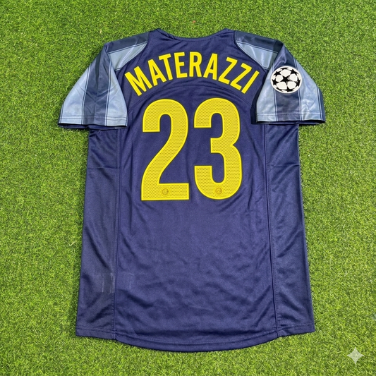 Marco Materazzi #23 Inter Milan 2004-05 Retro Football Jersey Kit