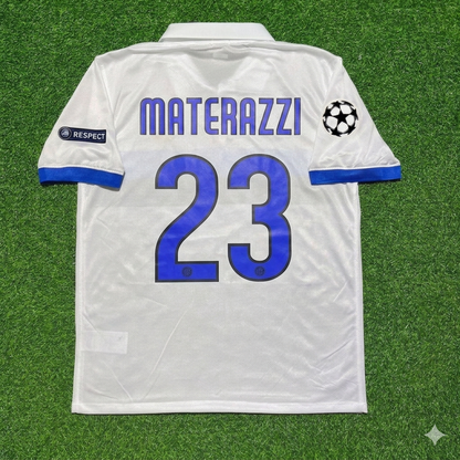 Marco Materazzi Inter 2009/2010 White Retro Football Jersey