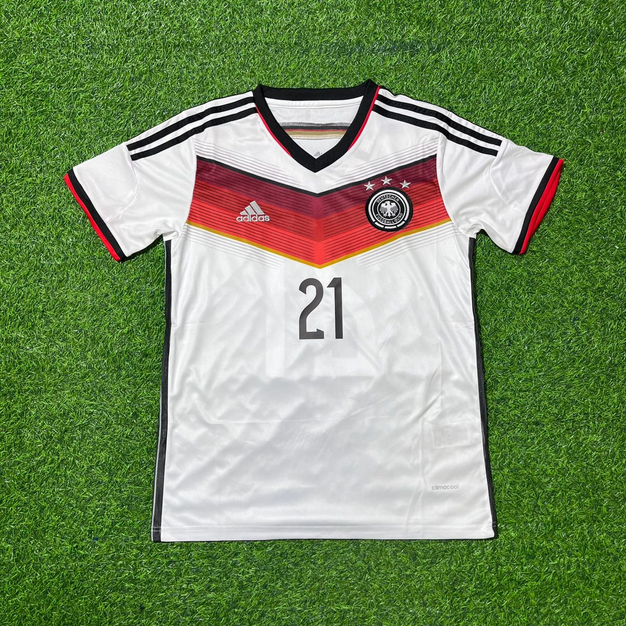 Marco Reus - Germany Deutschland 2014 World Cup White Retro Kit Jersey Trikot Maillot Soccer Shirt