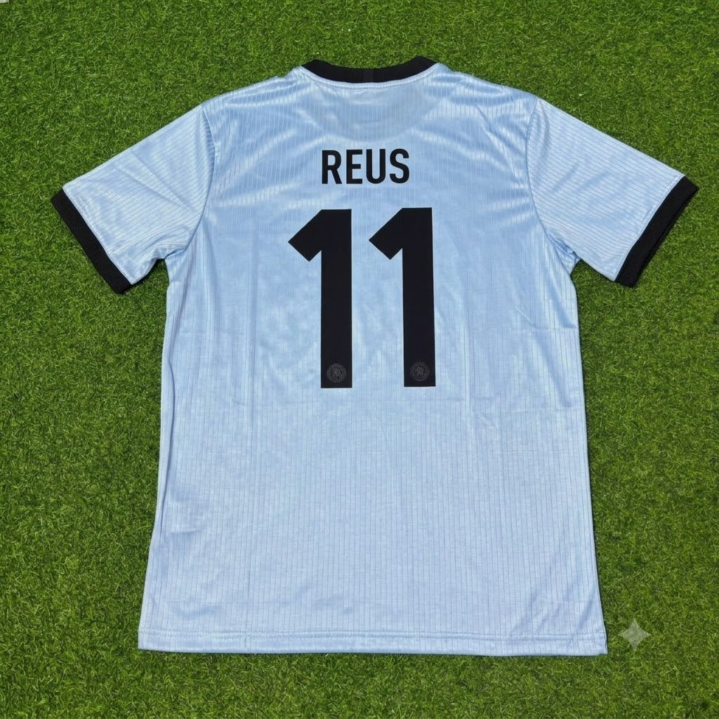 Marco Reus Germany 125th Year Special Clear Blue Retro Football Jersey