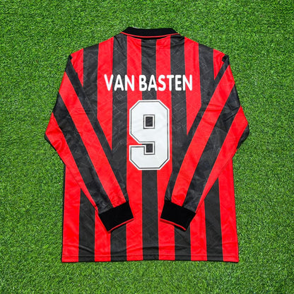 Marco van Basten #9 AC Milan 1993 1994 Home Long Sleeve Retro Jersey