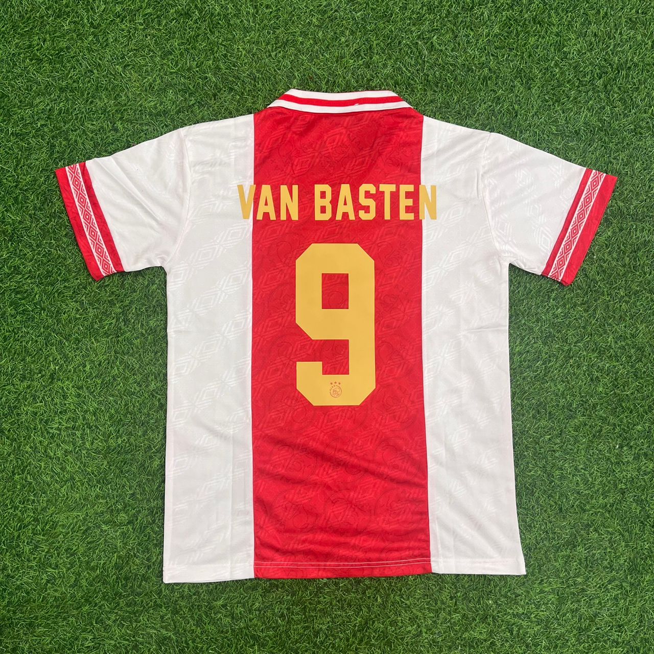 Marco van Basten Ajax Retro Golden Printing Jersey Trikot Soccer Shirt