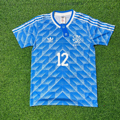 Marco van Basten Netherlands 1988 Blue Retro Football Jersey Kit