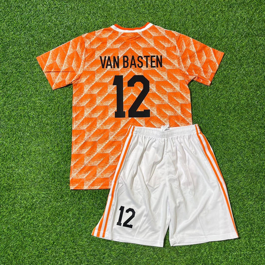 Marco van Basten Netherlands 1988 Kids Home Retro Football Jersey Kit