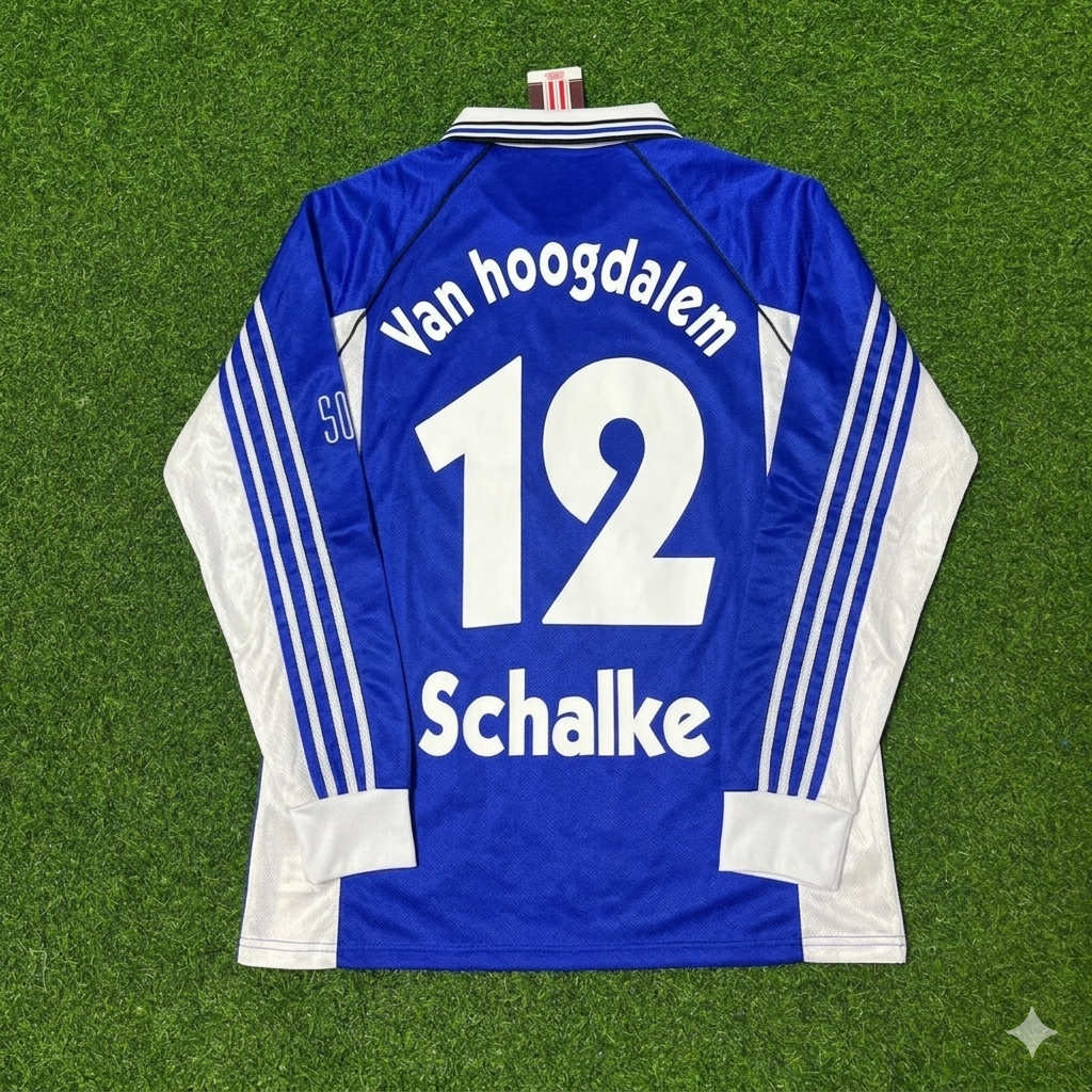 Marco van Hoogdalem #12 Schalke 04 1998-2000 Langarm Retro Fussballtrikot