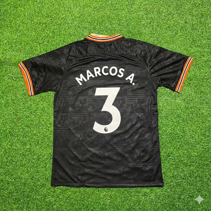 Marcos Alonso 3- Chelsea 2019/2020 Away Black Retro Football Jersey Kit