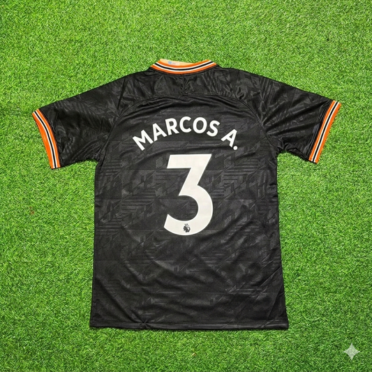 Marcos Alonso 3- Chelsea 2019/2020 Away Black Retro Football Jersey Kit