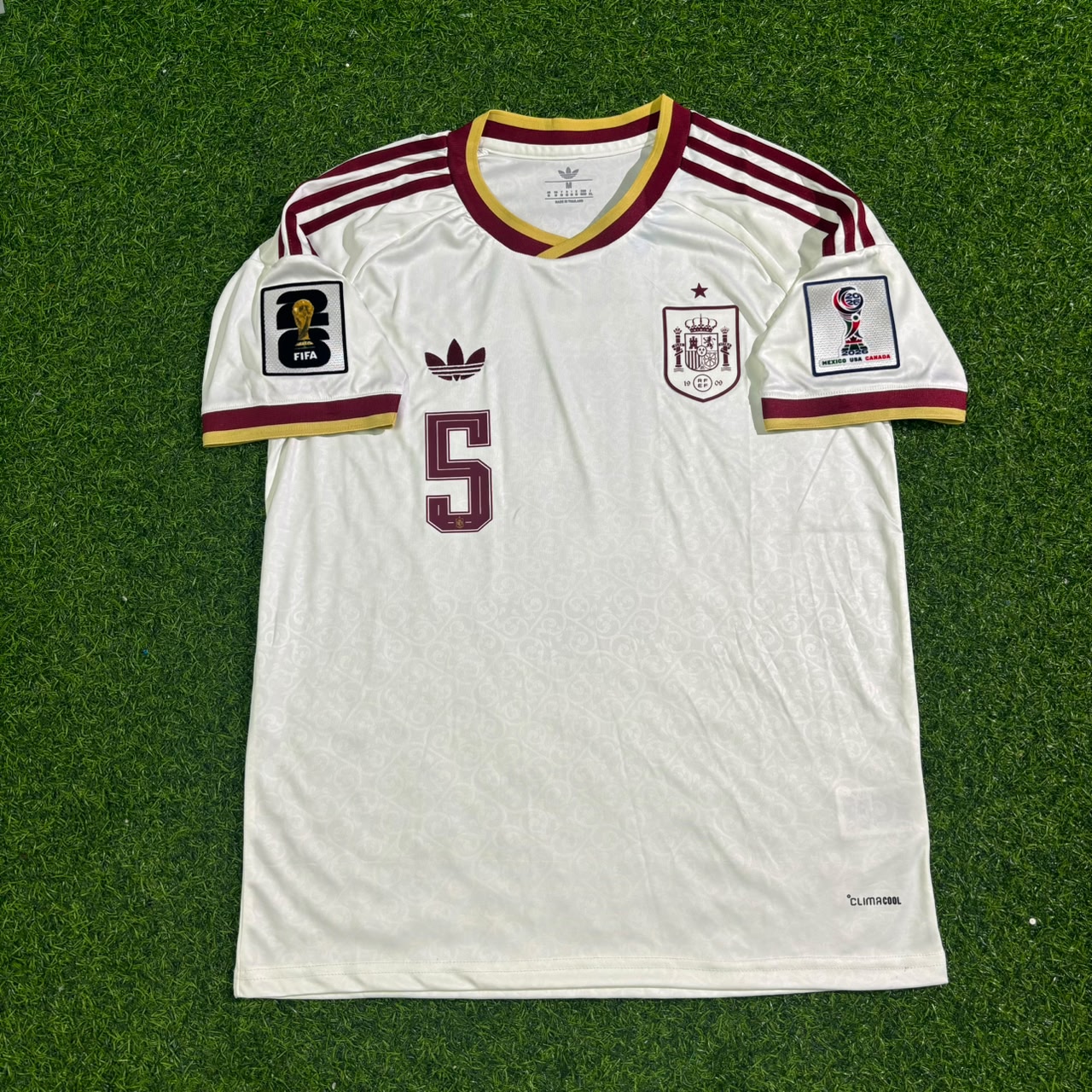 Marcos Llorente #5 Spain 2026 World Cup Beige Away Football Jersey