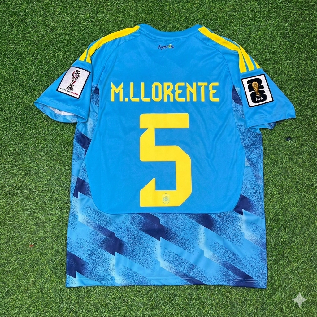 Marcos Llorente #5 Spain 2026 World Cup Blue Special Football Jersey