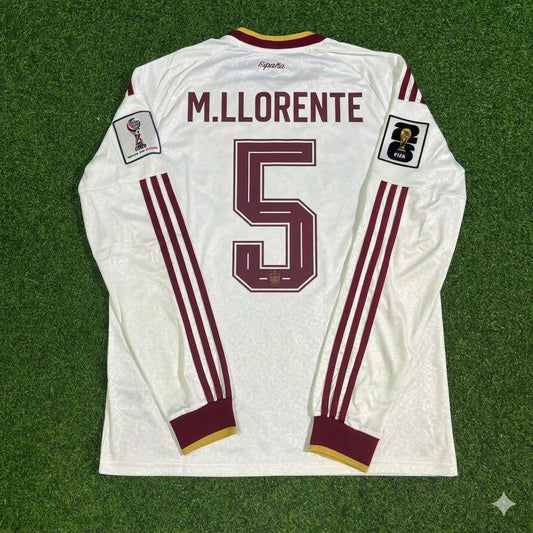 Marcos Llorente #5 Spain 2026 World Cup Away Long Sleeve Jersey Trikot Maillot