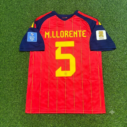 Marcos Llorente #5 Spain 2026 World Cup Home Football Jersey