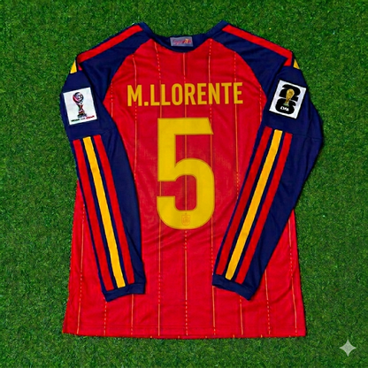 Marcos Llorente #5 Spain 2026 World Cup Home Long Sleeve Jersey Trikot Maillot