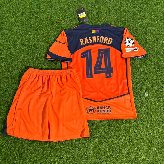 Marcus Rashford Barcelona 2025/2026 Season Kids Kit Jersey Trikot Maillot