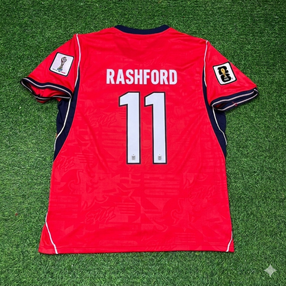 Marcus Rashford #11 England 2026 World Cup Away Red Football Jersey