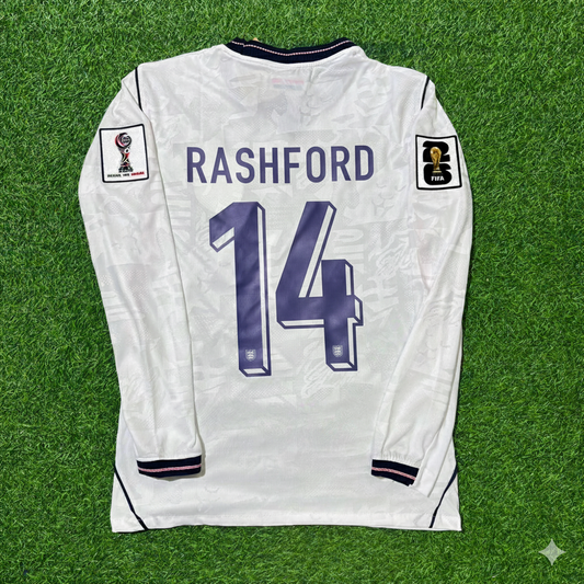 Marcus Rashford 14- England 2026 World Cup Long Sleeve Kit Jersey Trikot Maillot