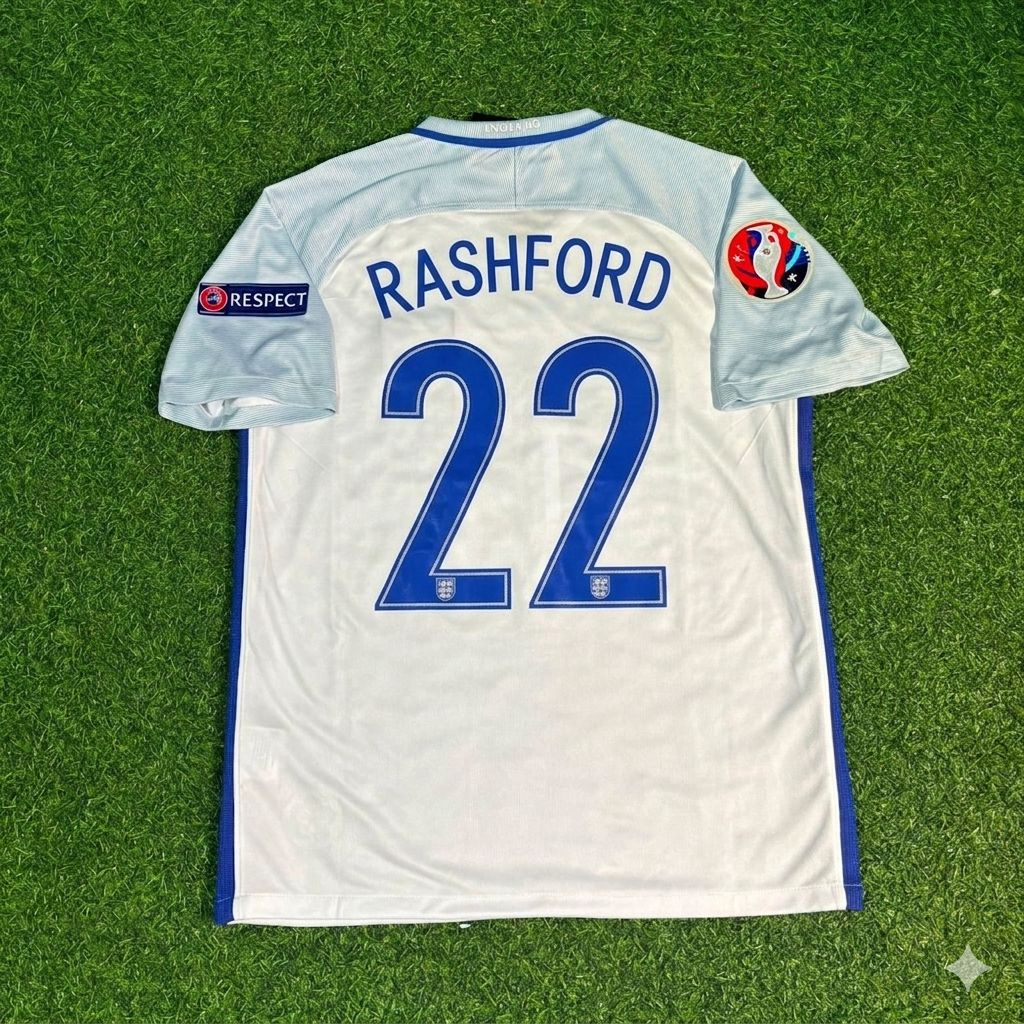 Marcus Rashford #22 England Euro 2016 Home Retro Jersey