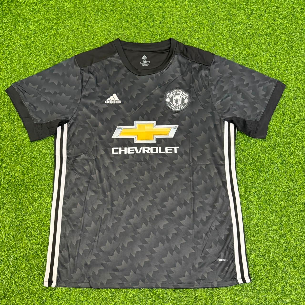 Marcus Rashford Manchester United 2017-2018 Black Retro Football Jersey