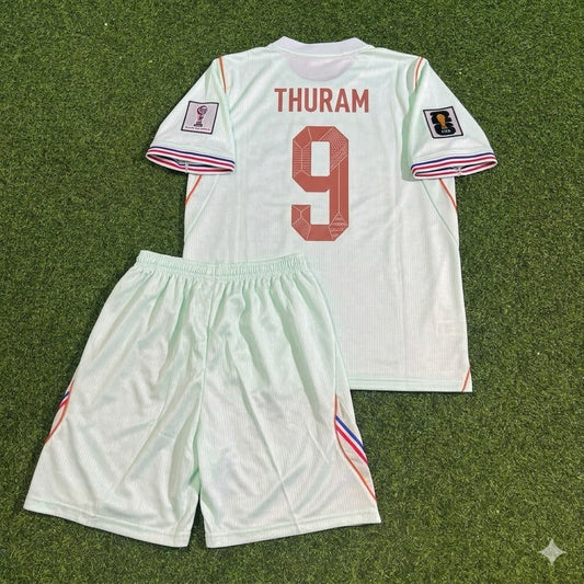 Marcus Thuram #9 France 2026 World Cup Kids Away Football Jersey