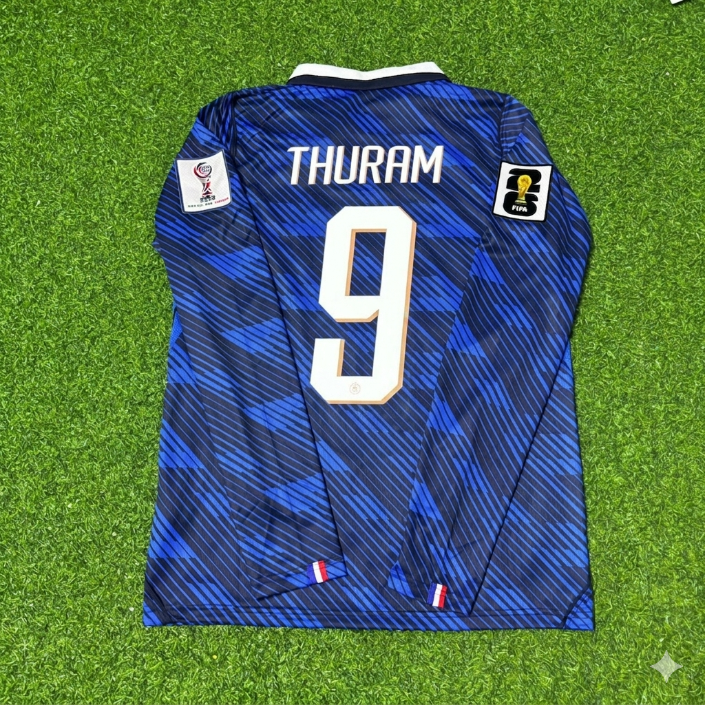 Marcus Thuram #9 France 2026 World Cup Home Long Sleeve Football Jersey