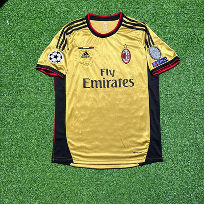 Mario Balotelli #45 AC Milan 2013 2014 Gold Retro Jersey