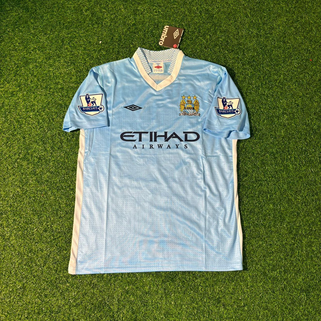 Mario Balotelli 45 Manchester City Heimtrikot 2011/12 Blaues Retro-Trikot Fußballtrikot