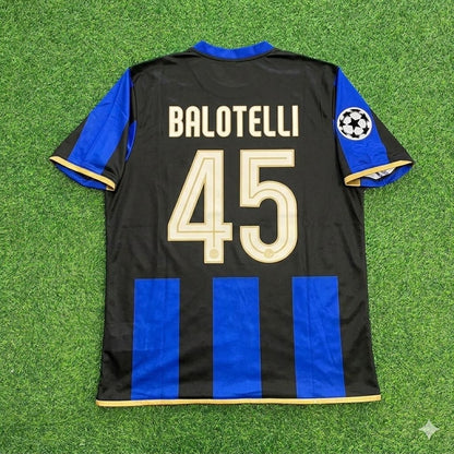 Mario Balotelli #45 Inter Milan 2008-09 Retro Football Jersey Kit