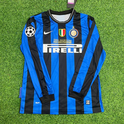 Mario Balotelli Inter Milan 2010 Champions League Final Retro Football Jersey Kit