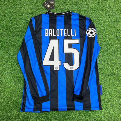 Mario Balotelli Inter Milan 2010 Champions League Final Retro Football Jersey Kit