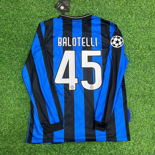 Maillot rétro de Mario Balotelli, Inter Milan, finale de la Ligue des champions 2010