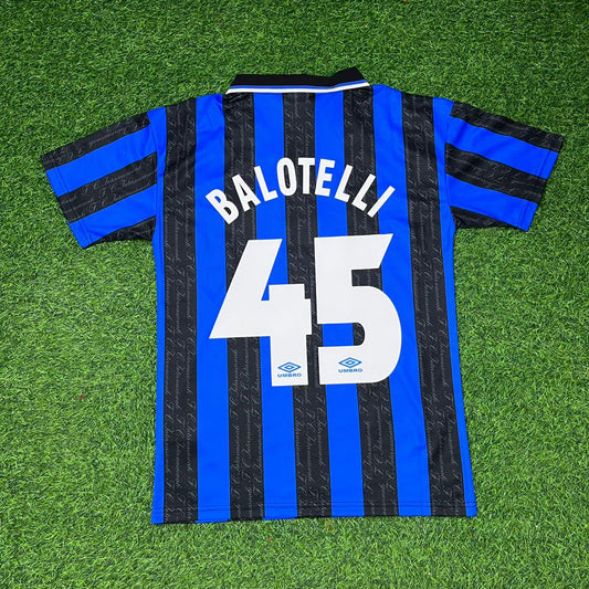 Maillot de football rétro domicile Mario Balotelli Inter