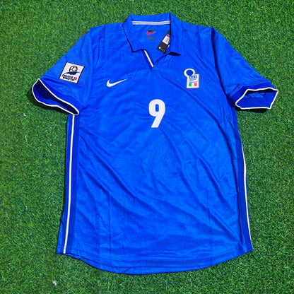 Mario Balotelli Italy Home Blue Retro Football Jersey