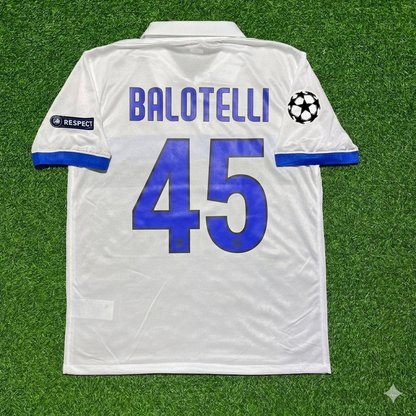Mario Balotelli Inter 2009/2010 White Retro Football Jersey