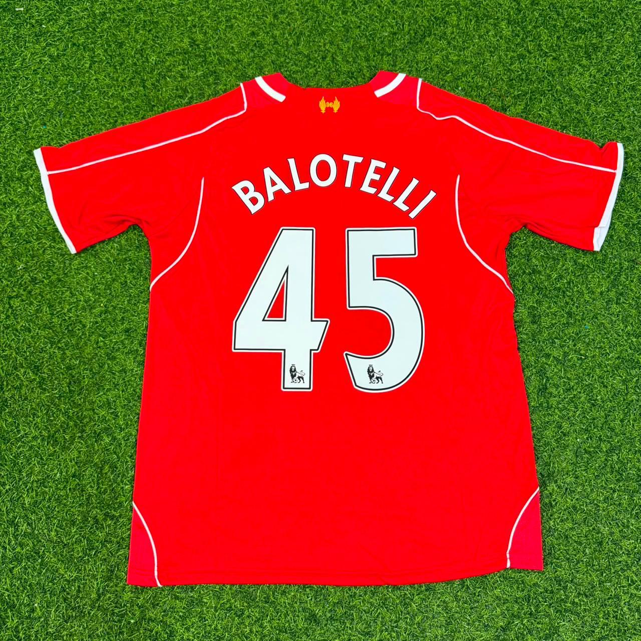 Mario Balotelli 45- Liverpool 2014/15 Home Retro Kit Jersey Trikot Maillot Soccer Shirt