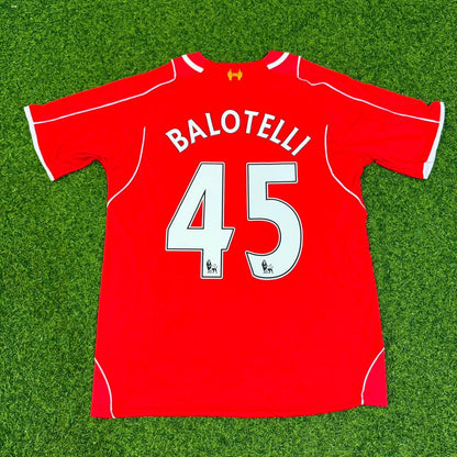Mario Balotelli 45- Liverpool 2014/15 Home Retro Kit Jersey Trikot Maillot Soccer Shirt