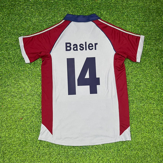 Mario Basler #14 FC Bayern Munich 1998-1999 Maillot de football rétro extérieur gris