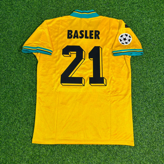 Maillot de Football Rétro Jaune Bayern Munich Mario Basler #21