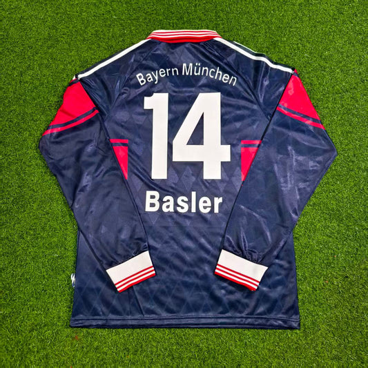 Mario Basler FC Bayern München 1997/98 Saison Langarm Heim Retro Trikot