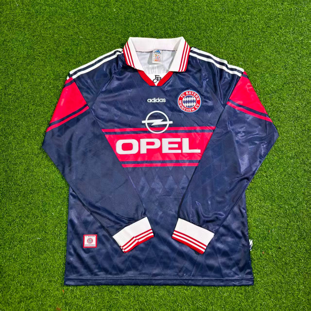 Mario Basler FC Bayern München 1997/98 Saison Langarm Heim Retro Trikot