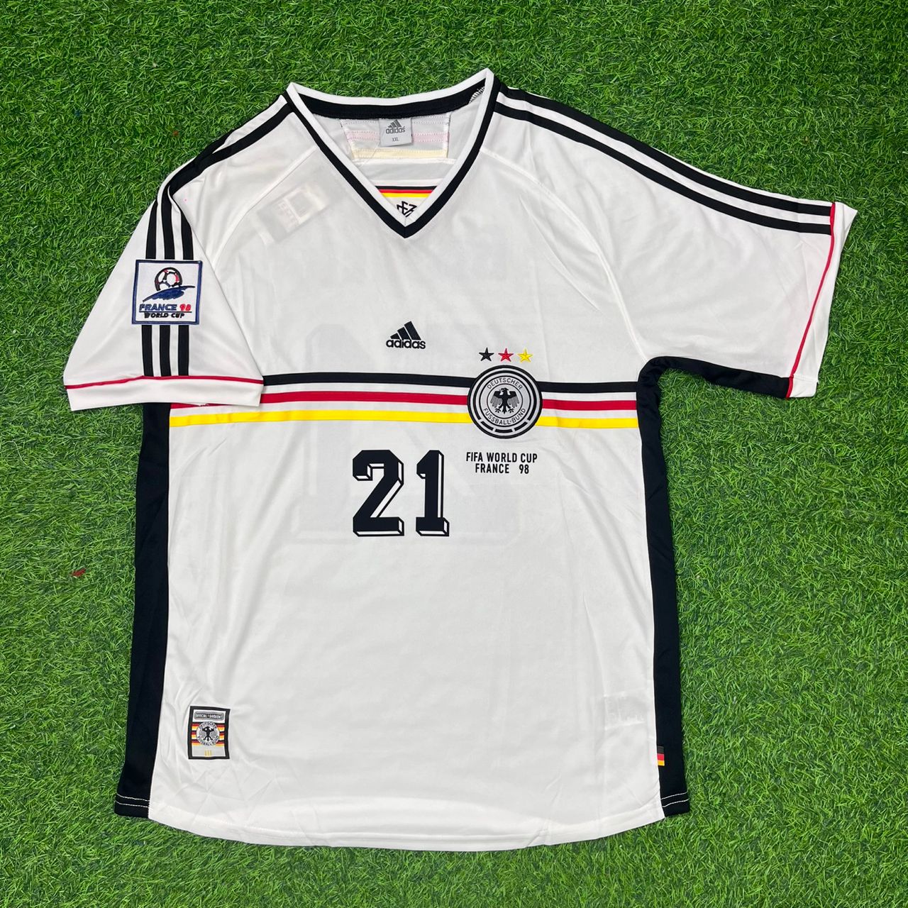 Mario Basler Deutschland WM 1998 Retro Fußballtrikot